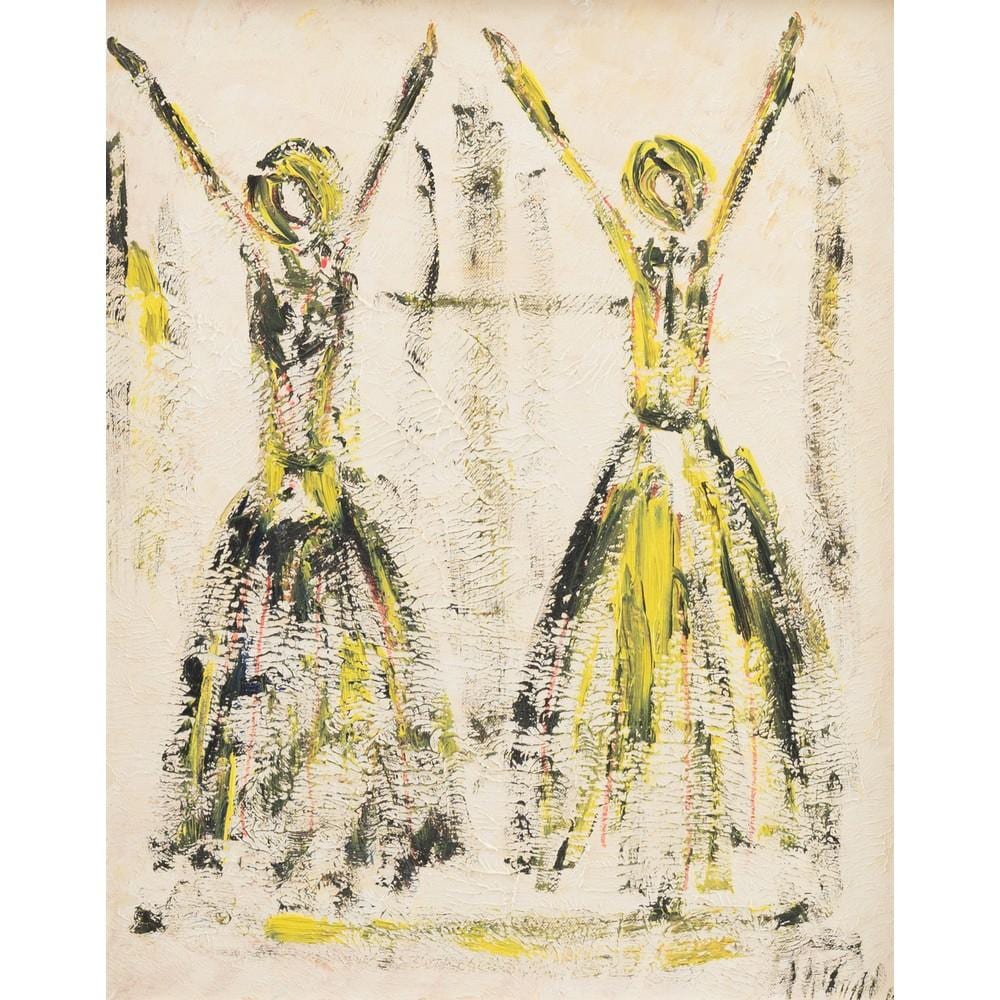 Francesca DiCarpinello comparable auction result: francesca di carpinello due figure olio su tela