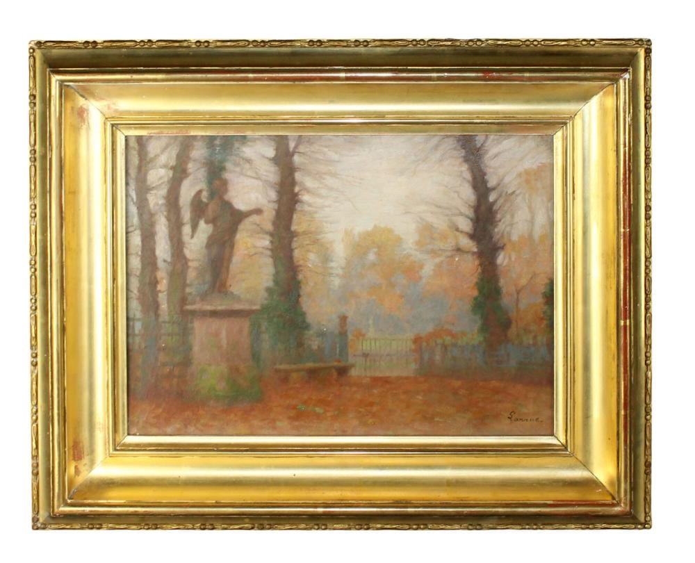Guillaume Larrue comparable auction result: guillaume larrue 1851 1933 oil on canvas painting landscape with park