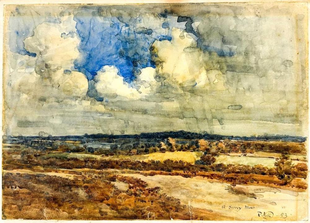 Robert Noble comparable auction result: robert noble 1857 1917 watercolor on paper a surrey moor 1893