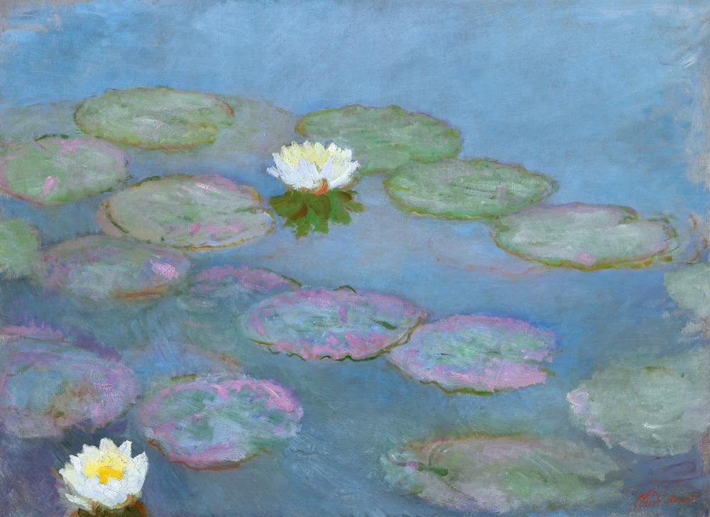 Claude Monet (1840 - 1926). Nymphéas. oil on canvas 73.3 x 101 cm. (28 7⁄8 comparable sale