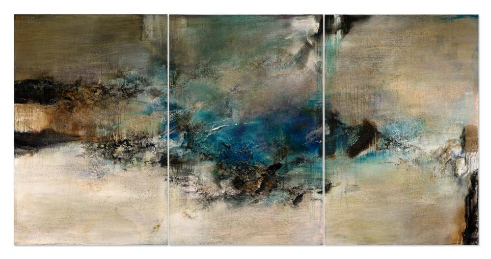 Zao Wou-Ki (ZHAO WUJI, 1920-2013). 05.06.80 - Triptyque. oil on canvas (tri comparable sale
