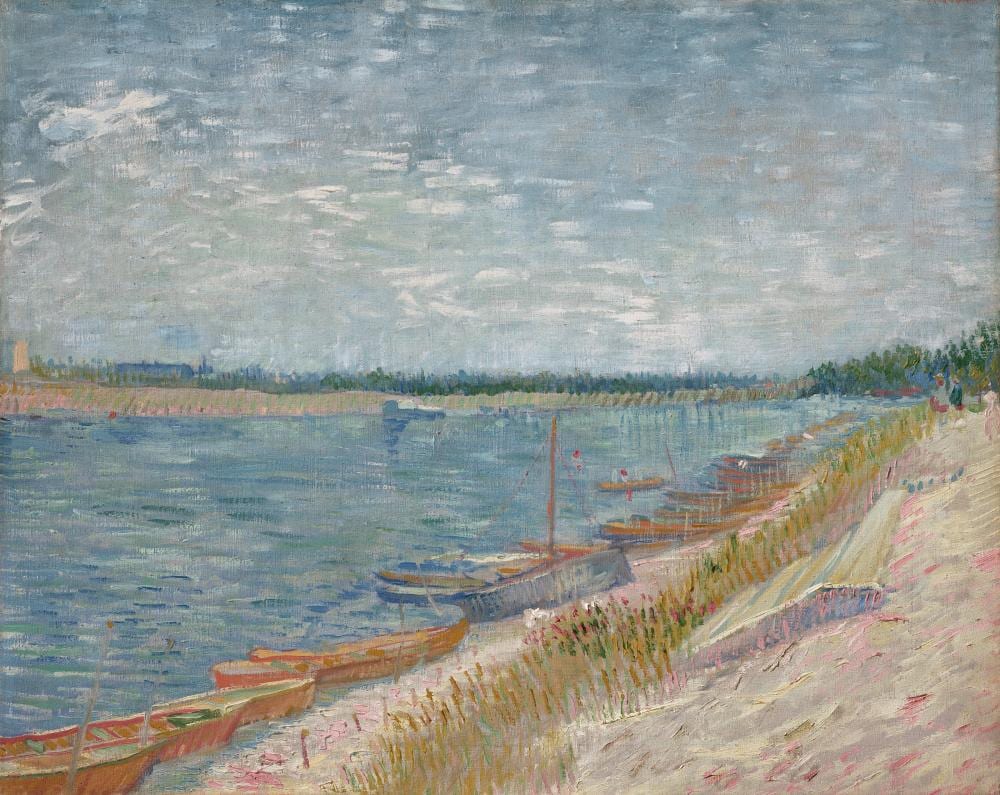 Vincent van Gogh (1853-1890). Les canots amarrés. oil on canvas 52 x 65 cm. comparable sale