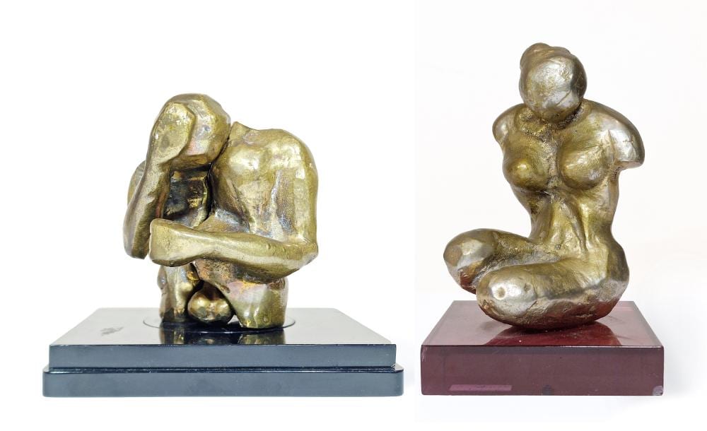 Enrico Manera comparable auction result: enrico manera 1947 deux sculptures
