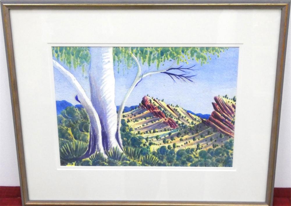 Enos Namatjira comparable auction result: enos namatjira 1920 1966 original watewrcolour