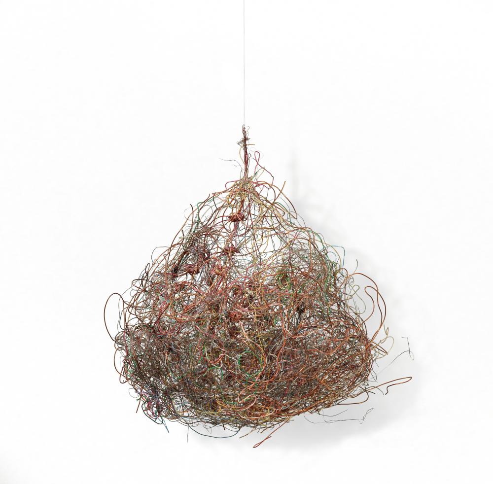 Alan Saret comparable auction result: alan saret b 1944 untitled stainless steel copper and lacquer coated