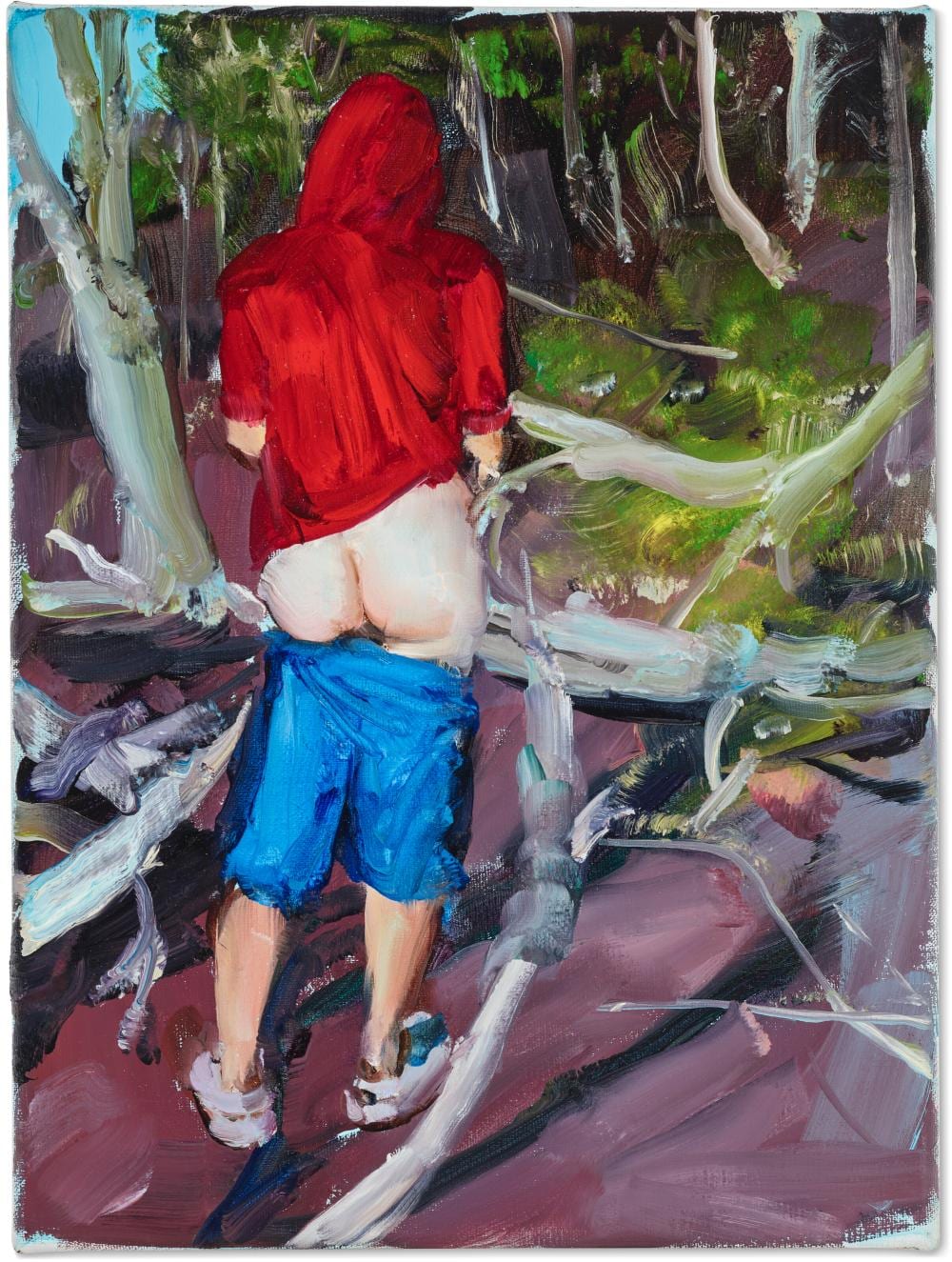 Jenna Gribbon comparable auction result: jenna gribbon b 1978 full moon in broad daylight oil on linen 12 x 8