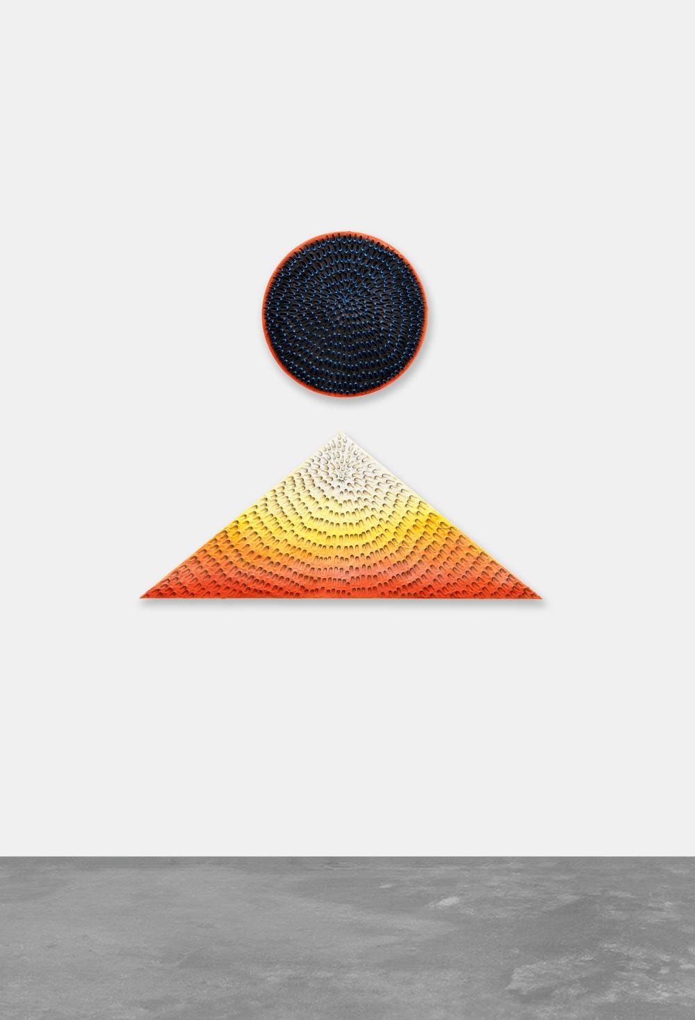 Jennifer Guidi comparable auction result: jennifer guidi b 1972 lunar sunrise lunar sunset diptych blue and li