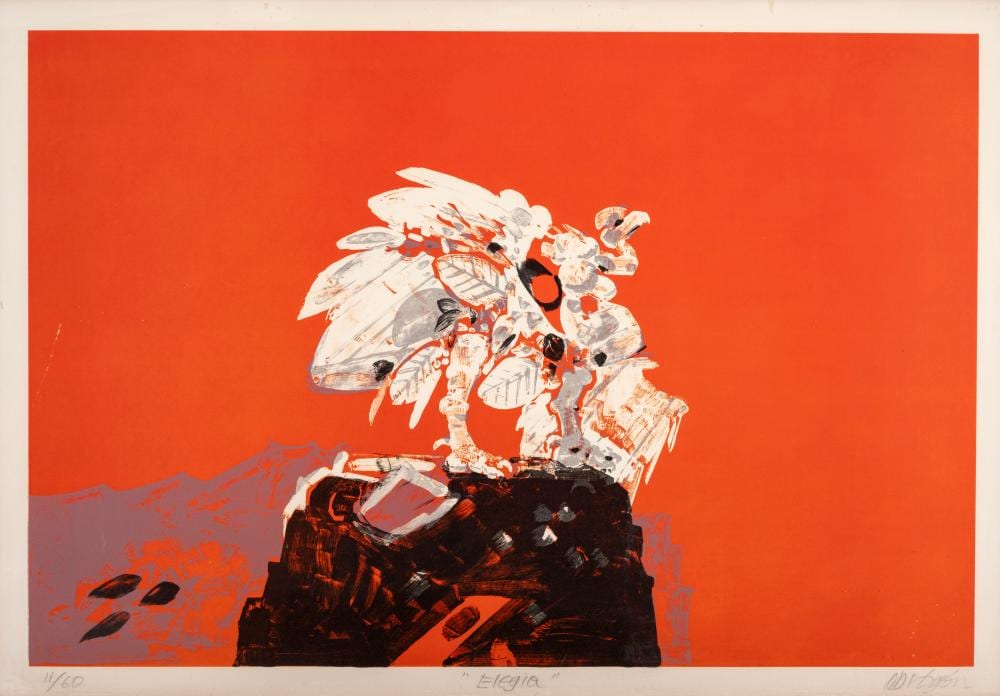 Alejandro Obregón - Elegía, 1990 comparable sale