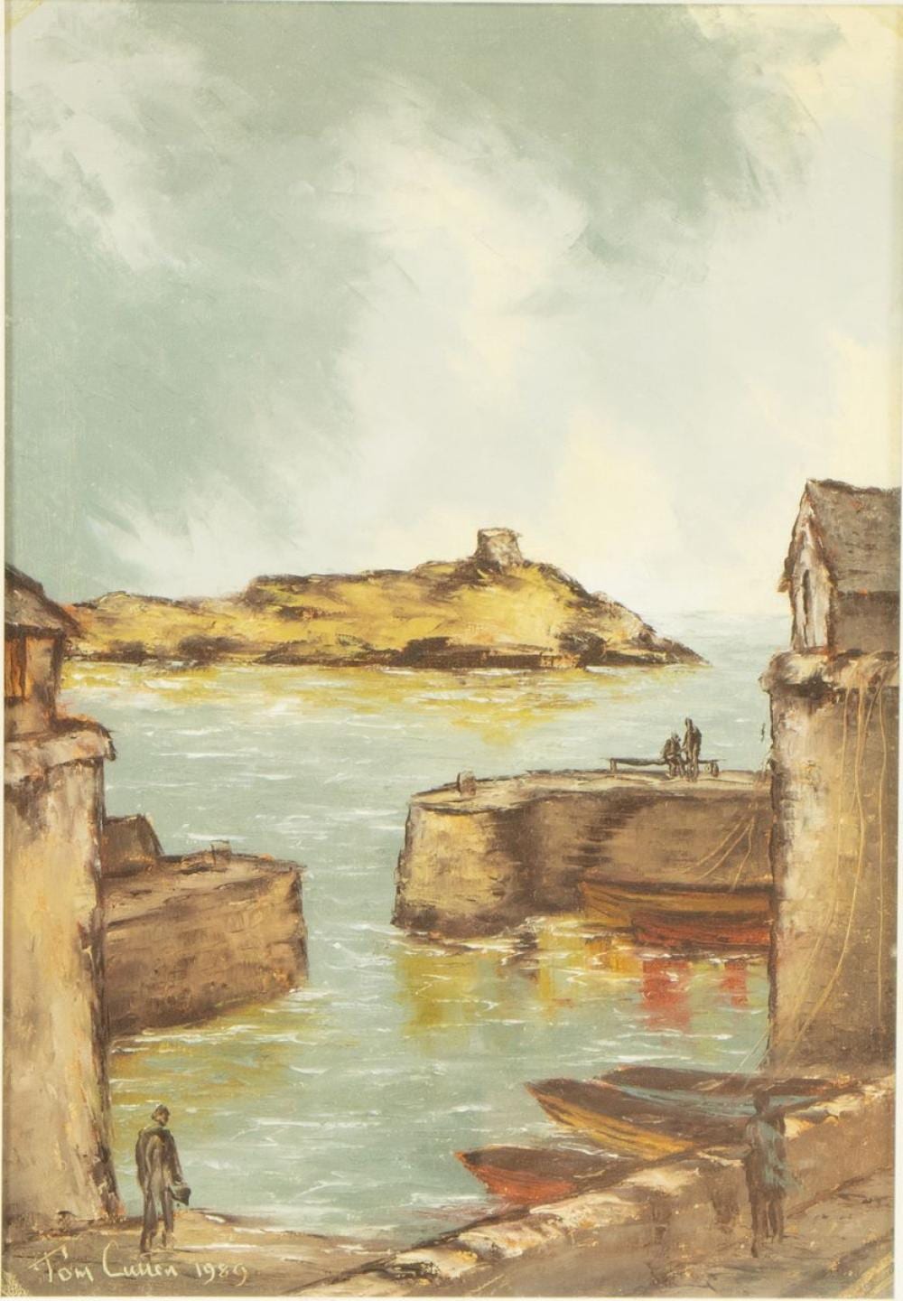 Tom Cullen comparable auction result: tom cullen 1934 2001 coliemore harbour dalkey commons dublin