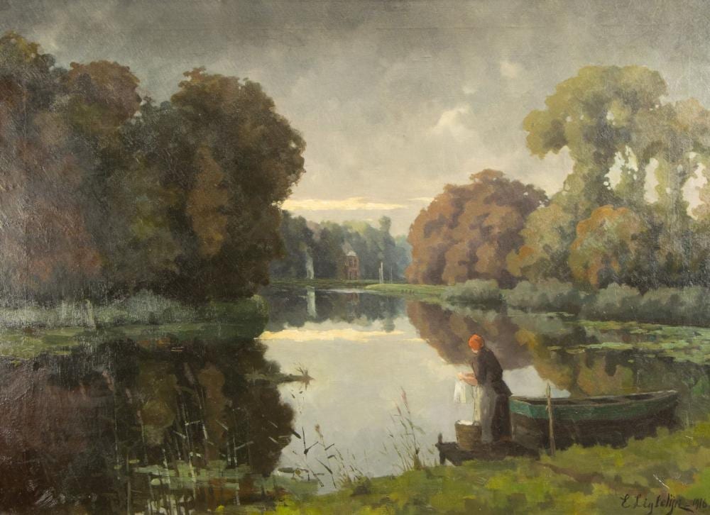 Evert Jan Ligtelyn comparable auction result: evert jan ligtelijn 1893 1975 landschap met wassende vrouw