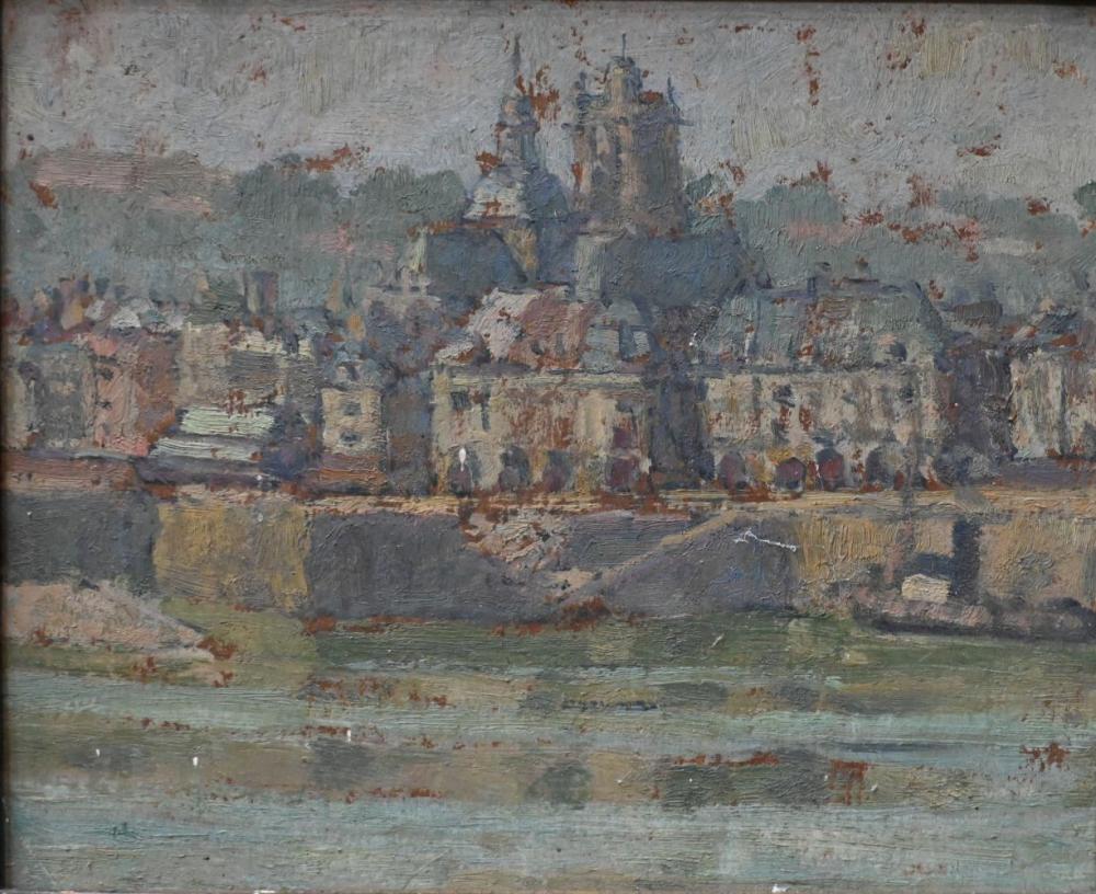 Edward Le Bas comparable auction result: edward le bas 1904 66 dieppe harbour oil on board 16 x 20 cm label for british council fine