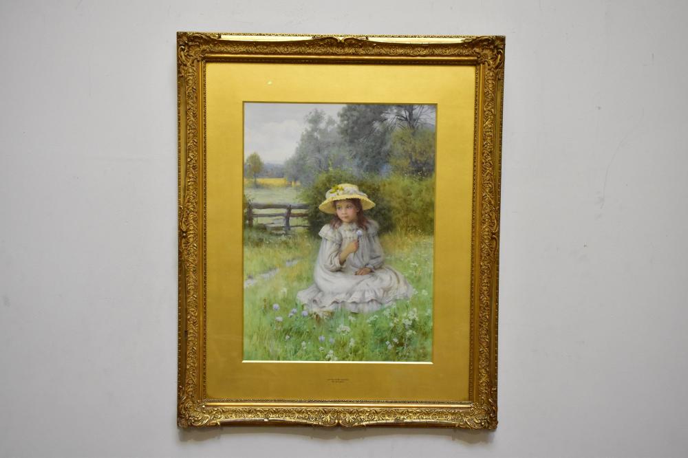 William Affleck comparable auction result: william affleck 1869 1943 watercolour little miss vanity signed 52 x 37cm framed and glazed