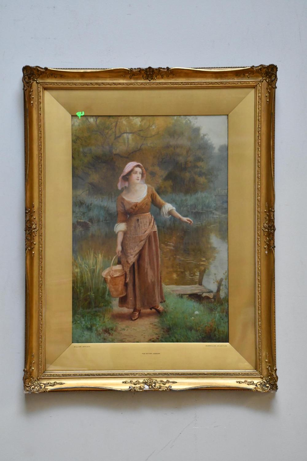 William Affleck comparable auction result: william affleck 1869 1943 watercolour water carrier signed inscribed to frame leverhulme collection 56 x 38cm framed and glazed