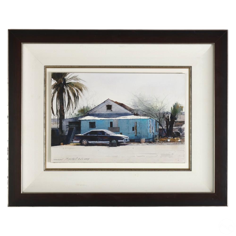 Dean Lamont Mitchell comparable auction result: dean lamont mitchell b 1957 landscape watercolor