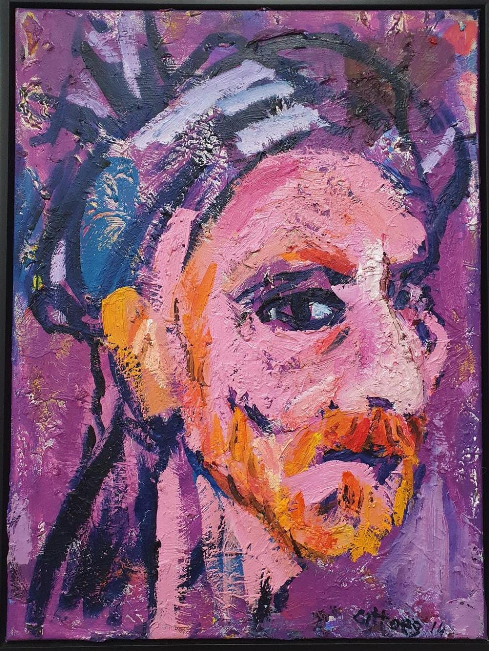 George Gittoes comparable auction result: george gittoes australian 1949 untitled man s head 2014 oil on canvas signed and dated lower right 60 x 44 cm framed 63 x