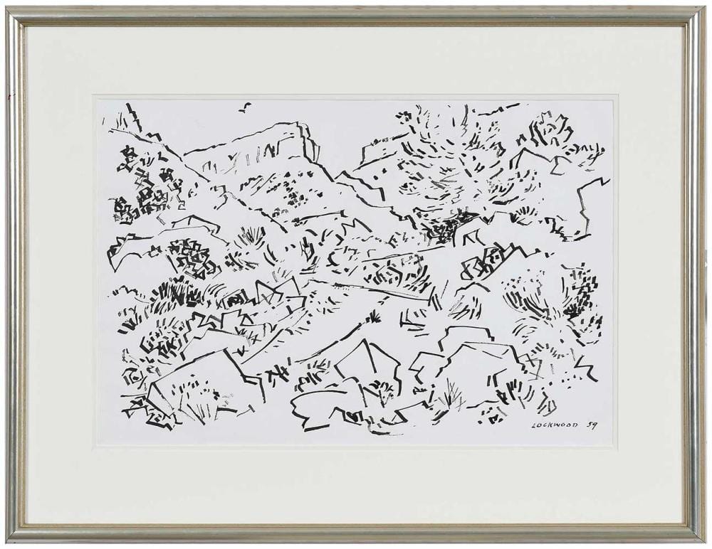ward lockwood exhibited drawing · Brunk Auctions · 2024-10-10 Ward Lockwood comparable auction result: ward lockwood exhibited drawing