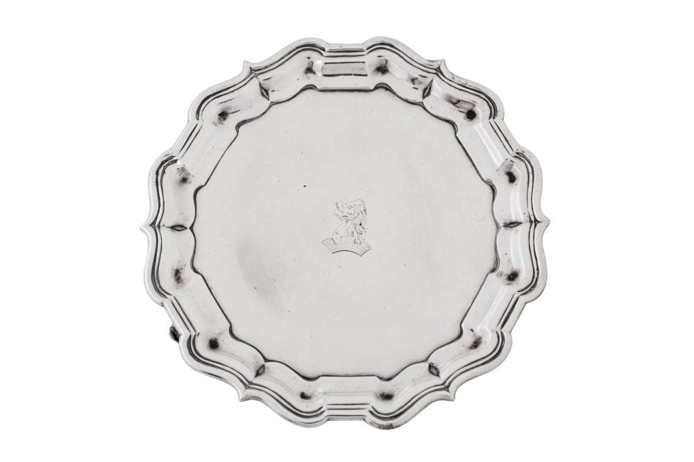 Peter Archambo comparable auction result: a george ii sterling silver teapot or coffee pot stand london 1728 by peter archambo