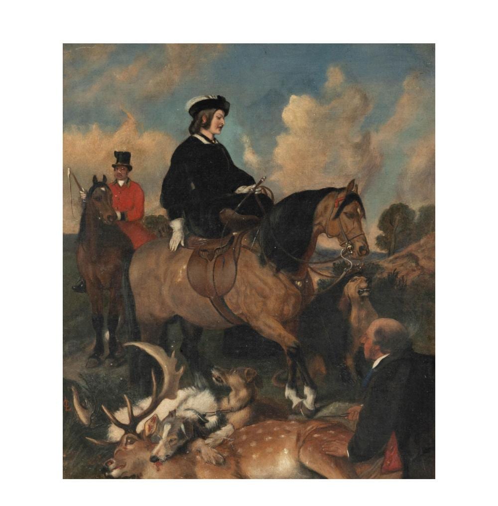 Charles Landseer comparable auction result: charles landseer 1799 1879 after edwin henry landseer queen victoria in windsor home park
