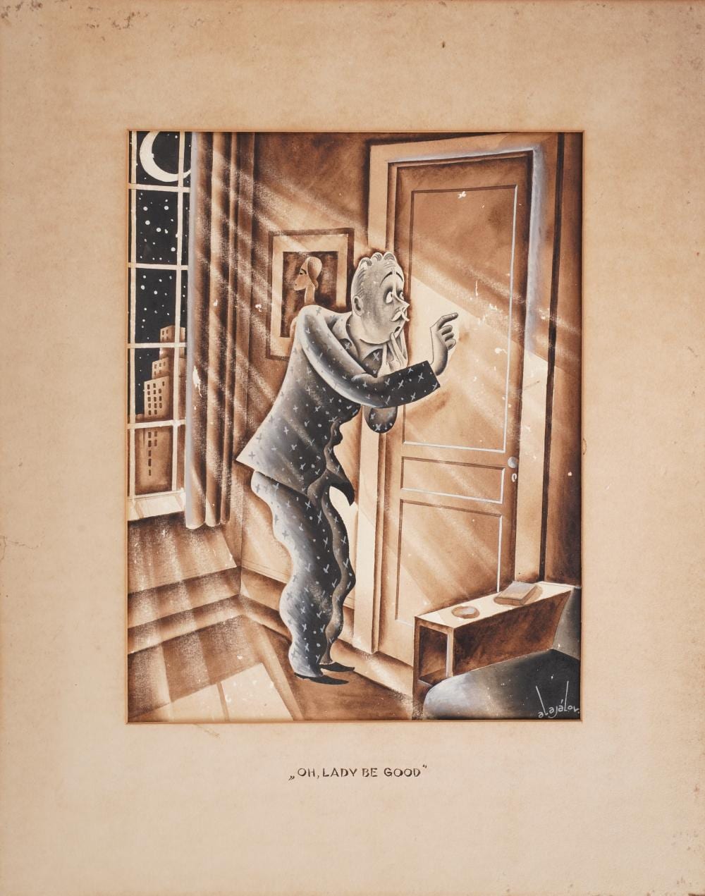 Constantin Alajalov comparable auction result: constantin alajalov 1900 1987 oh lady be good illustration for george gershwin s song book