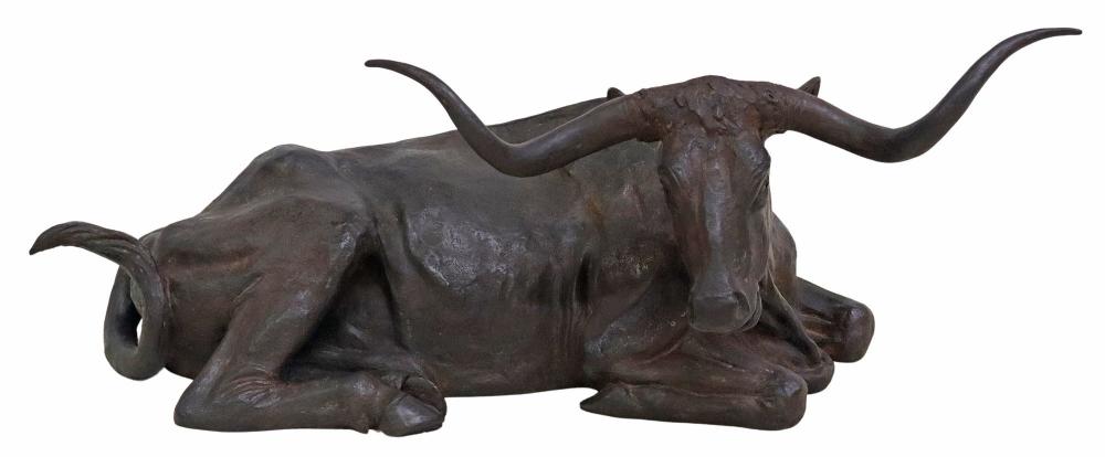 Cynthia Rigden comparable auction result: cynthia rigden 1943 2018 large bronze sculpture texas longhorn