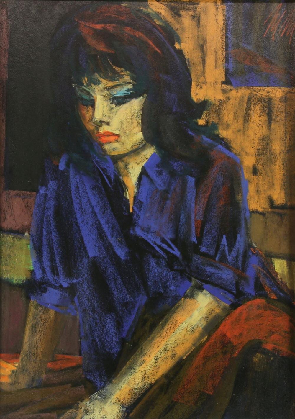 Maurice Man comparable auction result: maurice man british 1921 1997 young woman in a