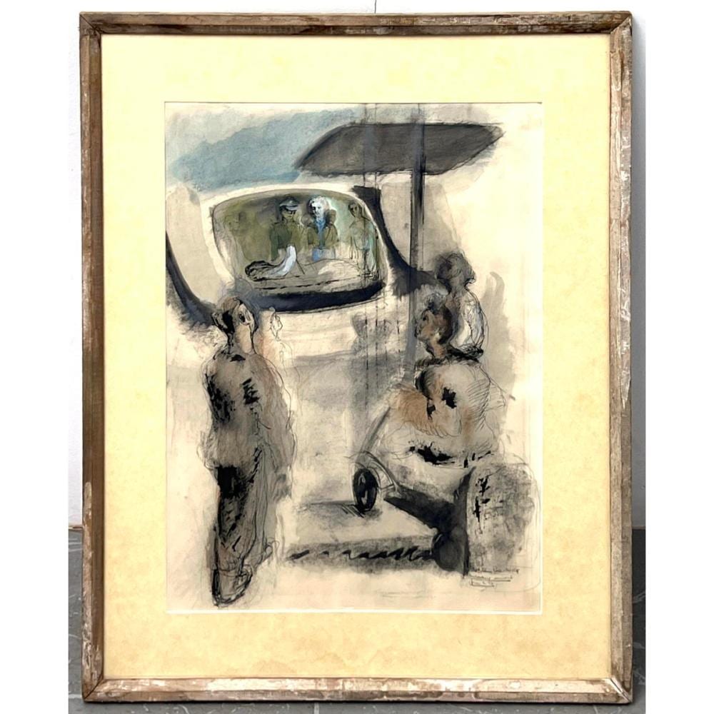 Anne Poor comparable auction result: anne poor lithograph print modernist figural art