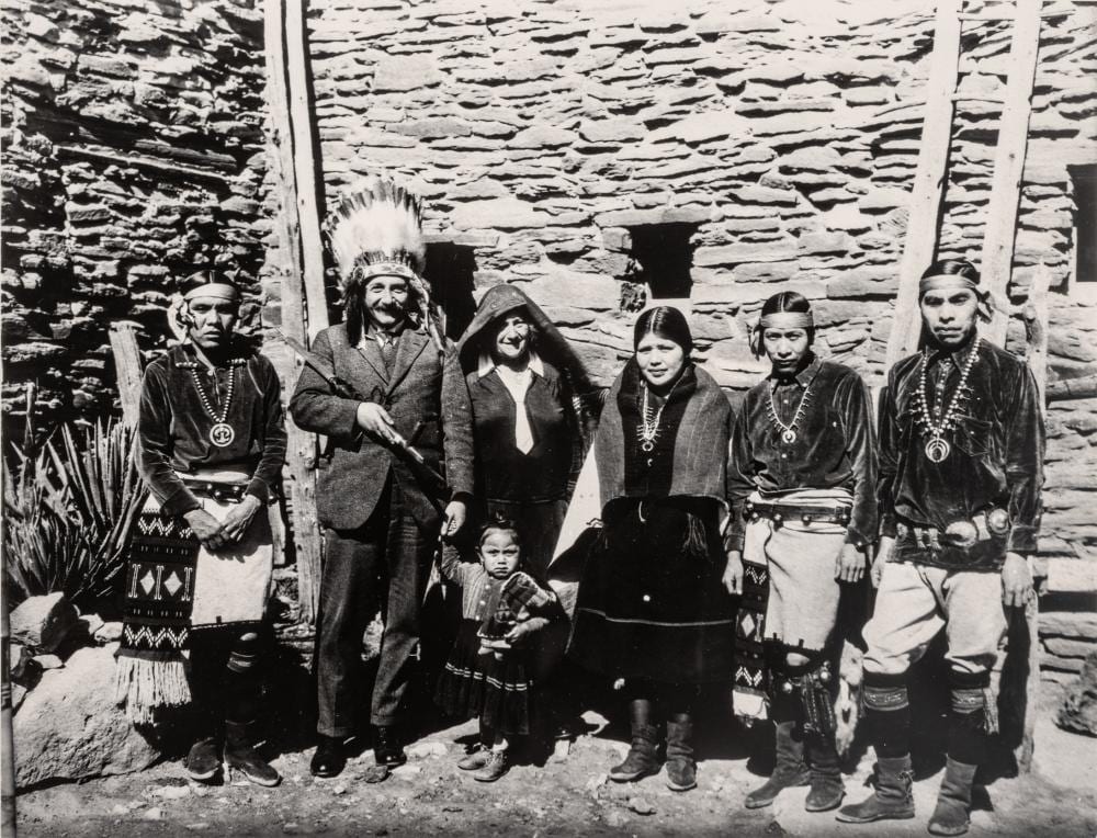 Eugene Omar Goldbeck comparable auction result: eugene omar goldbeck american 1892 1986 gelatin silver print dr and mrs albert einstein at hopi house arizona h 7 12 w 9 37