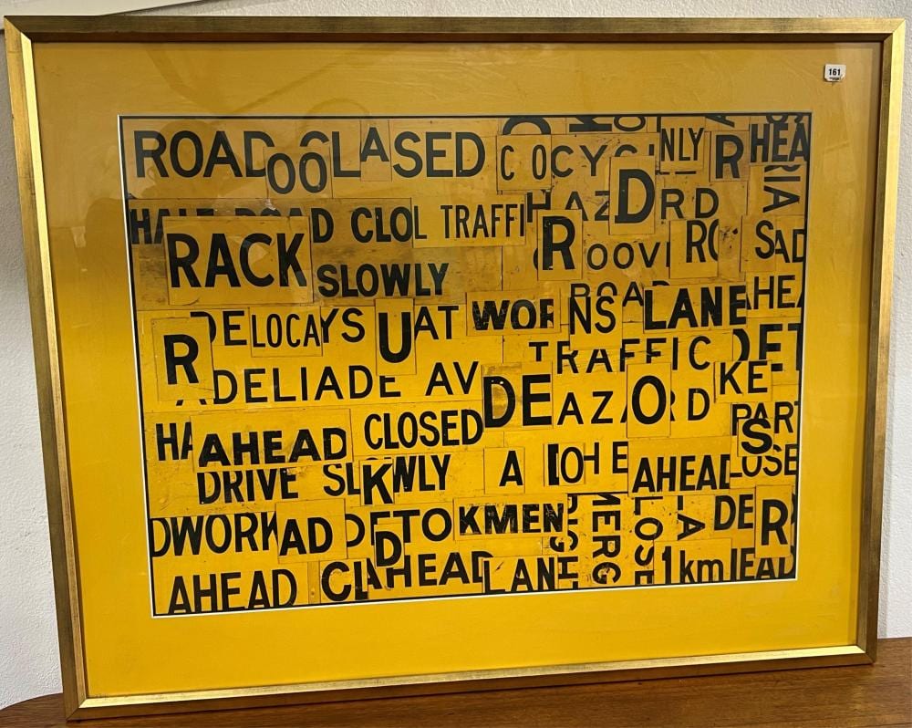 a framed art print metropolis rosalie gascoigne · Theodore Bruce Auctioneers & Valuers · 2024-10-03 Rosalie Gascoigne comparable auction result: a framed art print metropolis rosalie gascoigne
