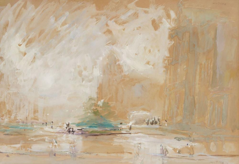 Antun Motika comparable auction result: anton motika 1902 1992 theater square 1949
