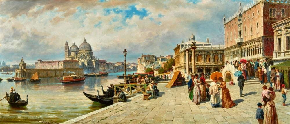 Ercole Calvi comparable auction result: ercole calvi verona 1824 1900 verona venezia piazzetta a palazzo ducale