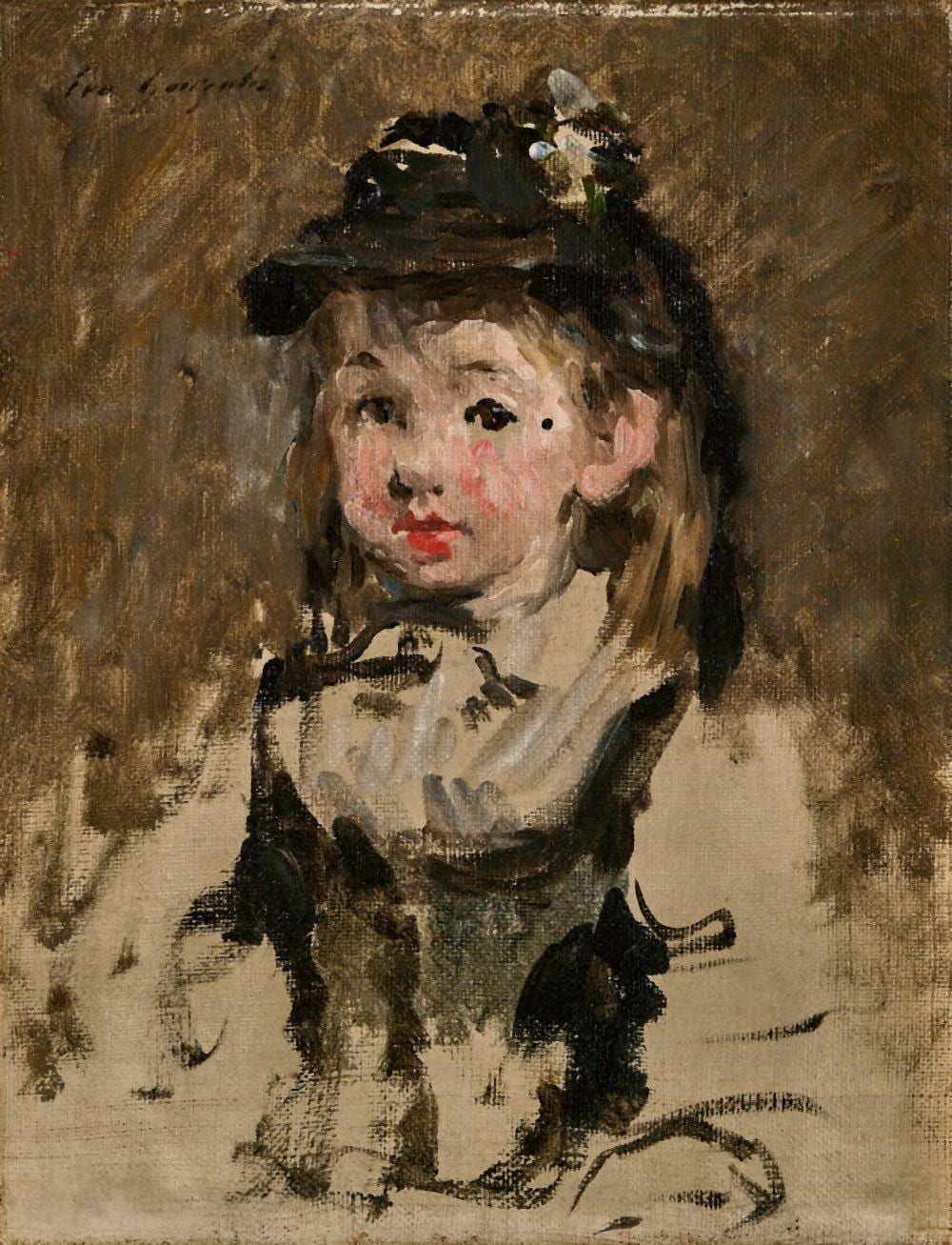 Eva Gonzalès comparable auction result: eva gonzal s paris 1849 1883 paris portrait de fillette au chapeau 1879 80