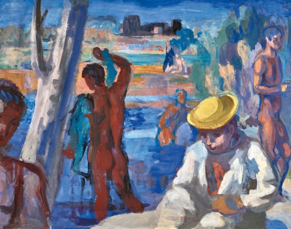 ernst gubler z rich 1895 1958 z rich badende j nglinge · Galerie Gloggner · 2024-10-19 Ernst Gubler comparable auction result: ernst gubler z rich 1895 1958 z rich badende j nglinge