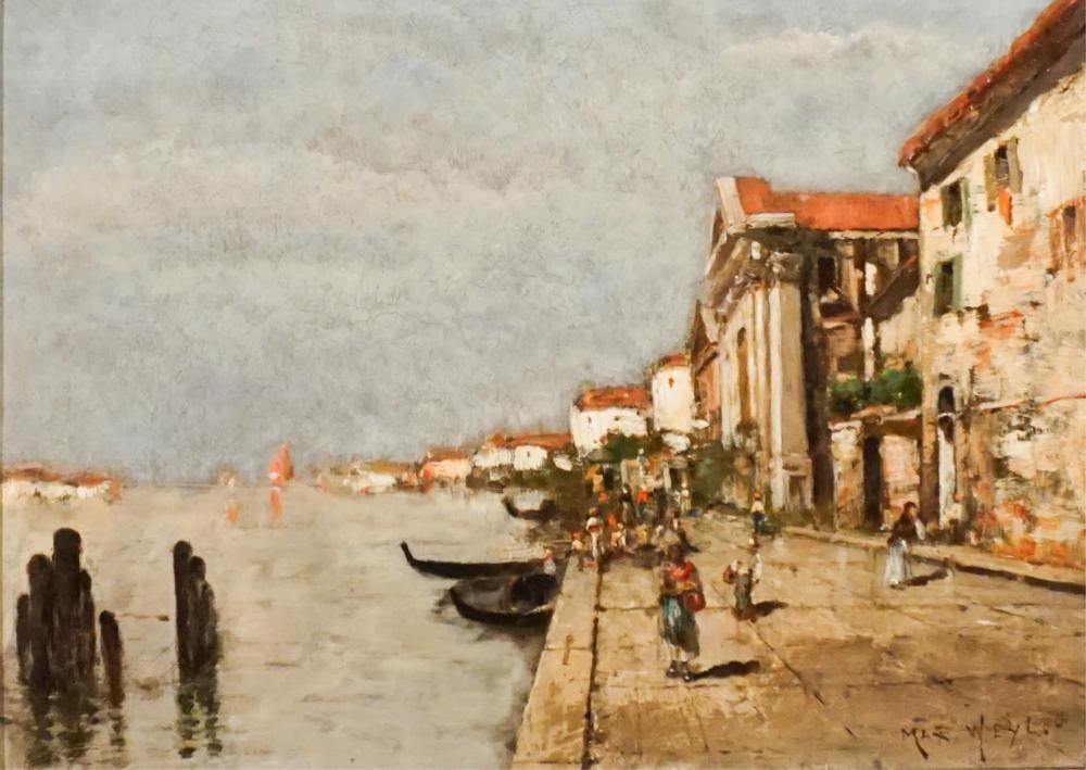 Max Weyl comparable auction result: max weyl american 1837 1914 view of venice oil on canvas 10 x 14 in 25 4 x 35 6 cm