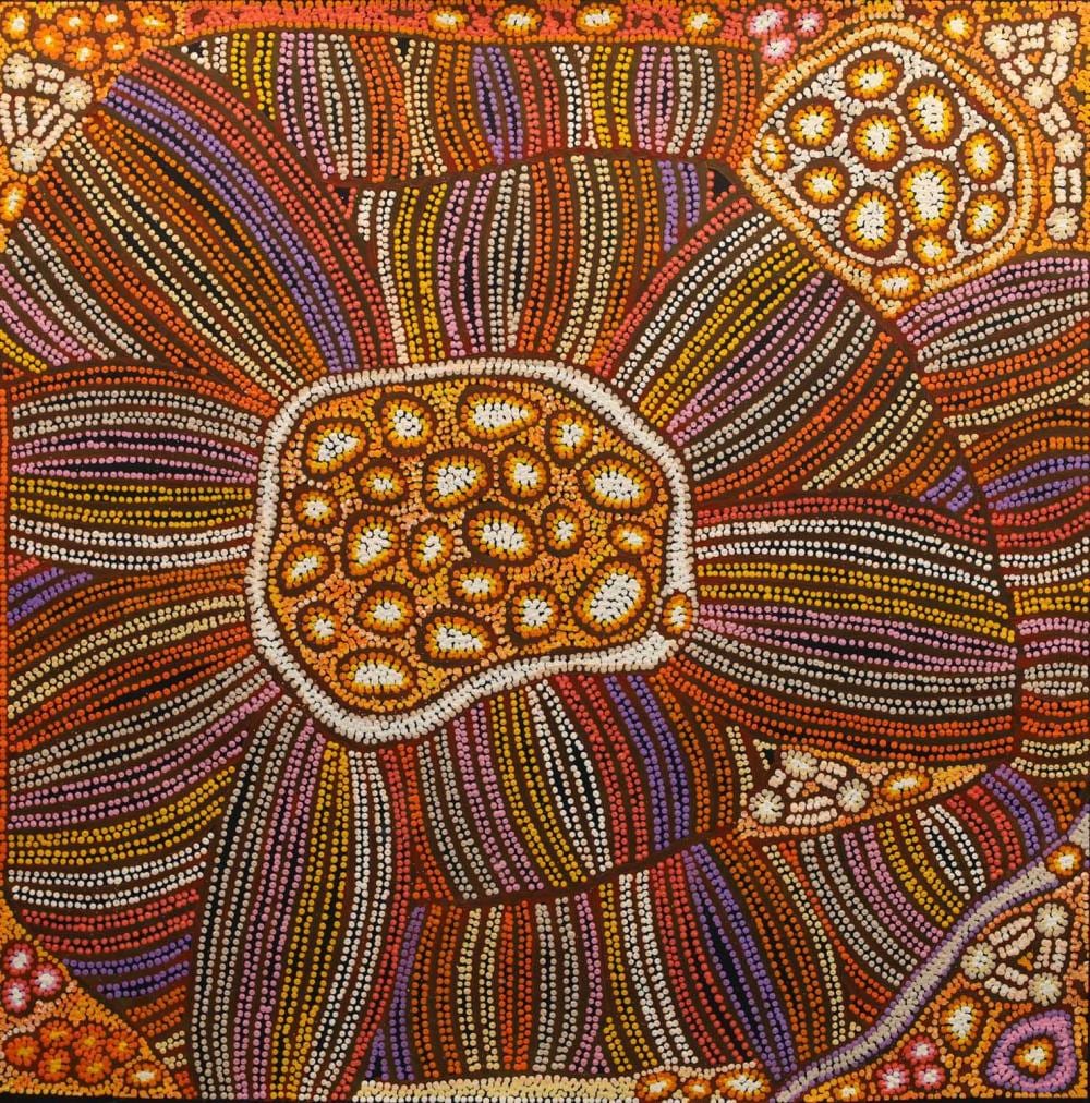 Esther Bruno Nangala comparable auction result: esther bruno nangala marrapinti acrylic on linen 100cm x 100cm