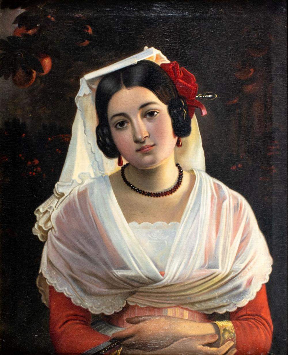 August Riedel comparable auction result: antique 19c european oil painting after august riedel