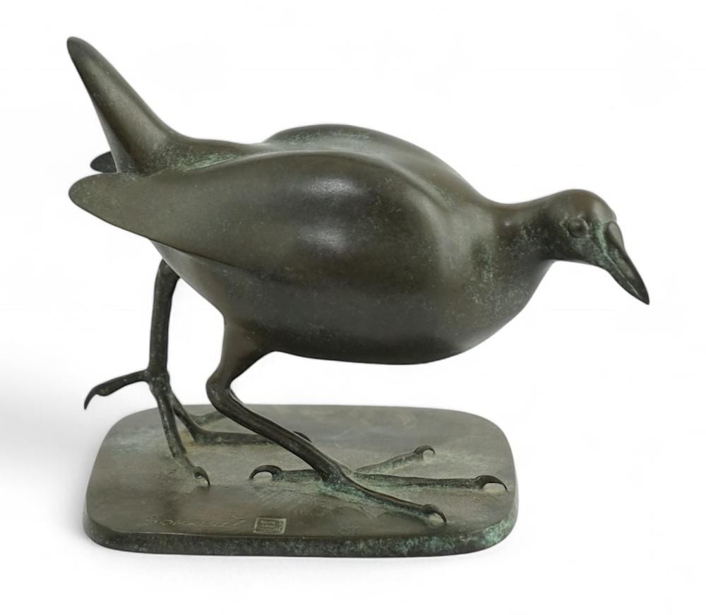 adrian sorrell 1932 2001 a bronze model of a moorhen · Gorringes · 2024-10-08 Adrian Sorrell comparable auction result: adrian sorrell 1932 2001 a bronze model of a moorhen
