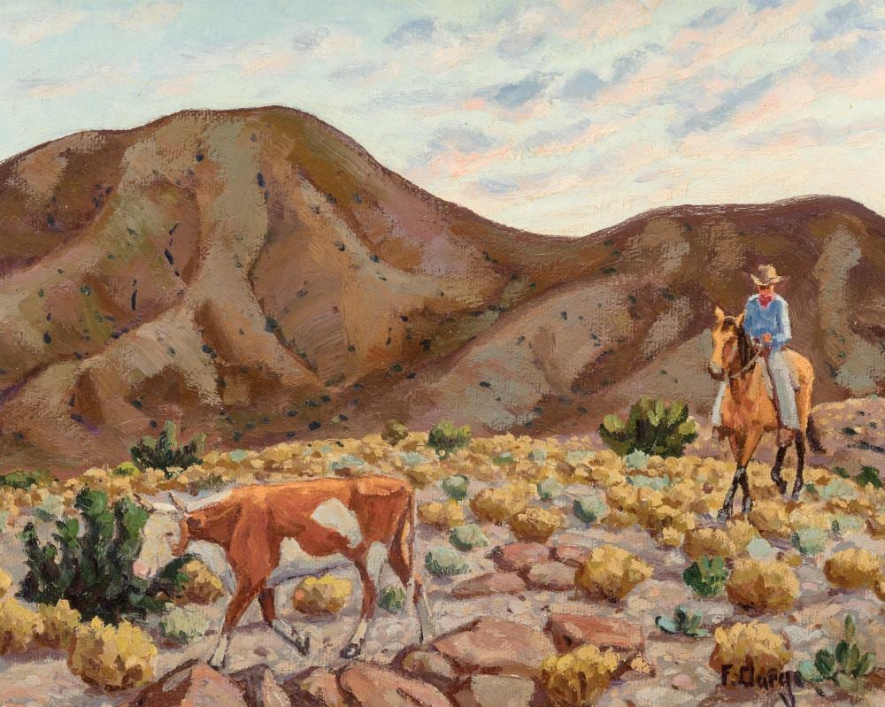 Fred Darge comparable auction result: fred darge 1900 1978 west texas cowboy
