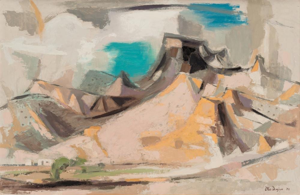 Otis Dozier comparable auction result: otis dozier 1904 1987 chimayo hills new mexico 1952