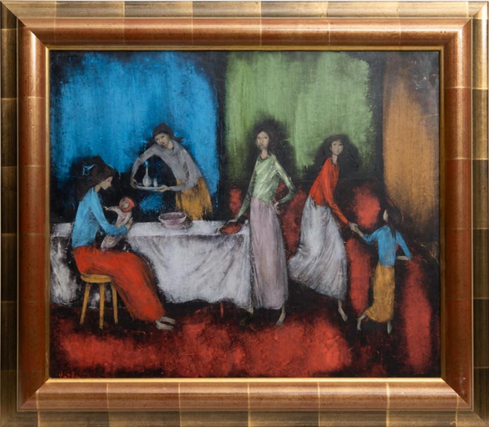 Félix Varla comparable auction result: f lix varla g orgie 1903 1986 le repas de famille technique mixte s