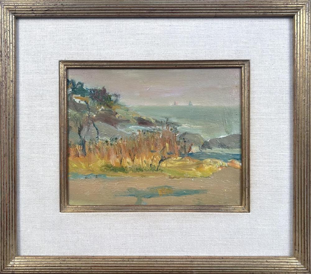 Joseph Rimini comparable auction result: joseph rimini massachusetts 1920 2000 summer fog cape ann oil on canvas 8 x 10 framed 14 5 x 16 5