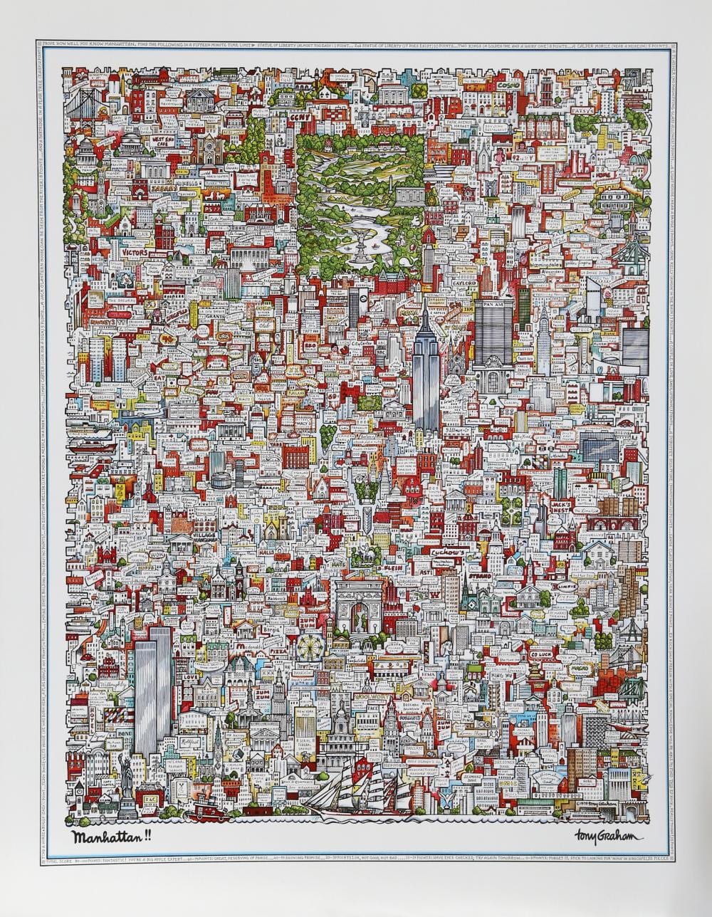 Tony Graham comparable auction result: tony graham manhattan poster