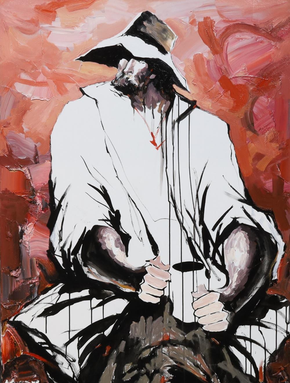 Palla Jeroff comparable auction result: palla jeroff stockman oil on linen 122cm x 91cm