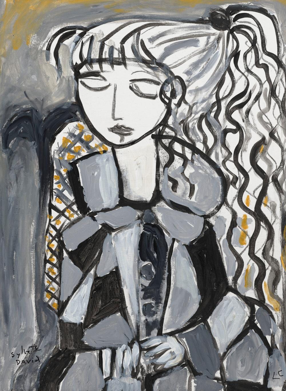Lydia Corbett comparable auction result: lydia corbett n e sylvette david b 1934 sitting in peace sylvette in