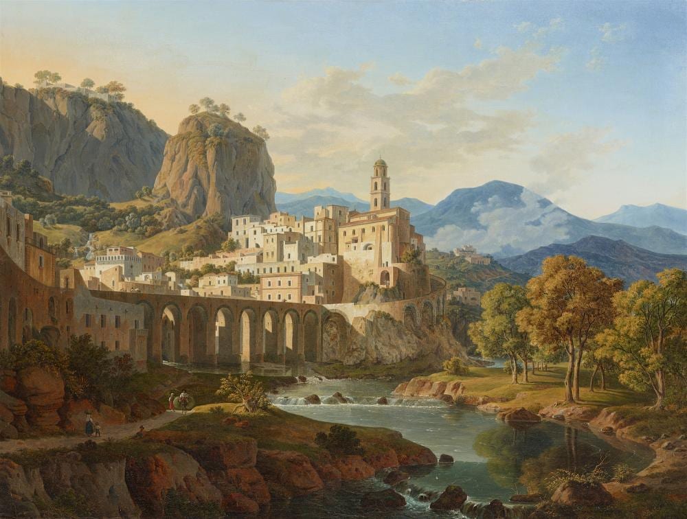 Leo von Klenze comparable auction result: leo von klenze view of atrani near amalfi