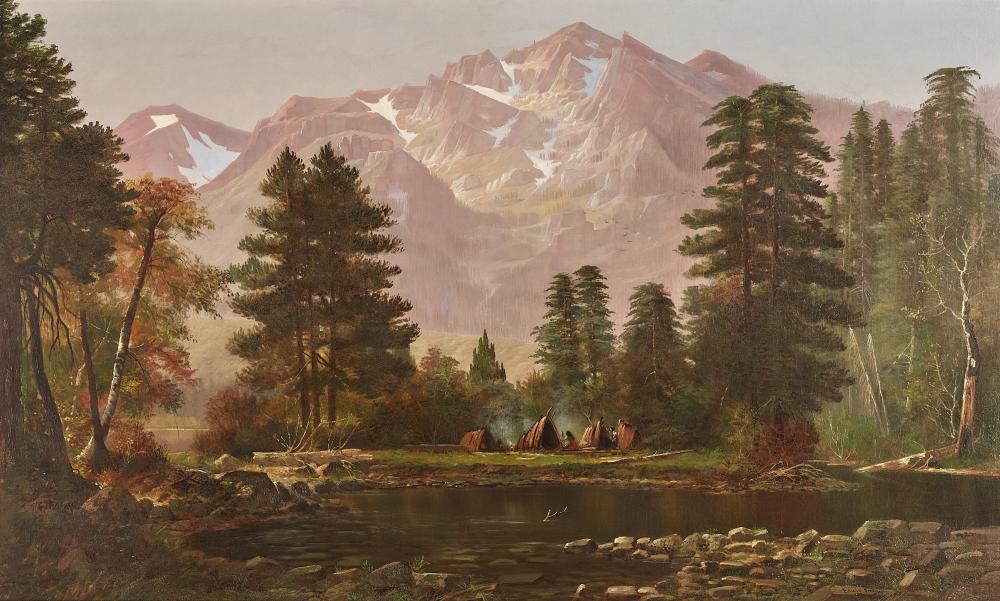 Edwin Deakin comparable auction result: edwin deakin american 1838 1923 mount tallac south of lake tahoe 36 x 60in 91 4 x 152 4cm