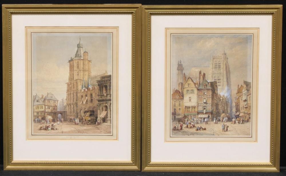 lewis john wood 1813 1901 a pair continental church and street scenes signed watercolour 33 5cm x 26cm · Bamfords Auctioneers and Valuers Ltd · 2024-10-02 Lewis John Wood comparable auction result: lewis john wood 1813 1901 a pair continental church and street scenes signed watercolour 33 5cm x 26cm