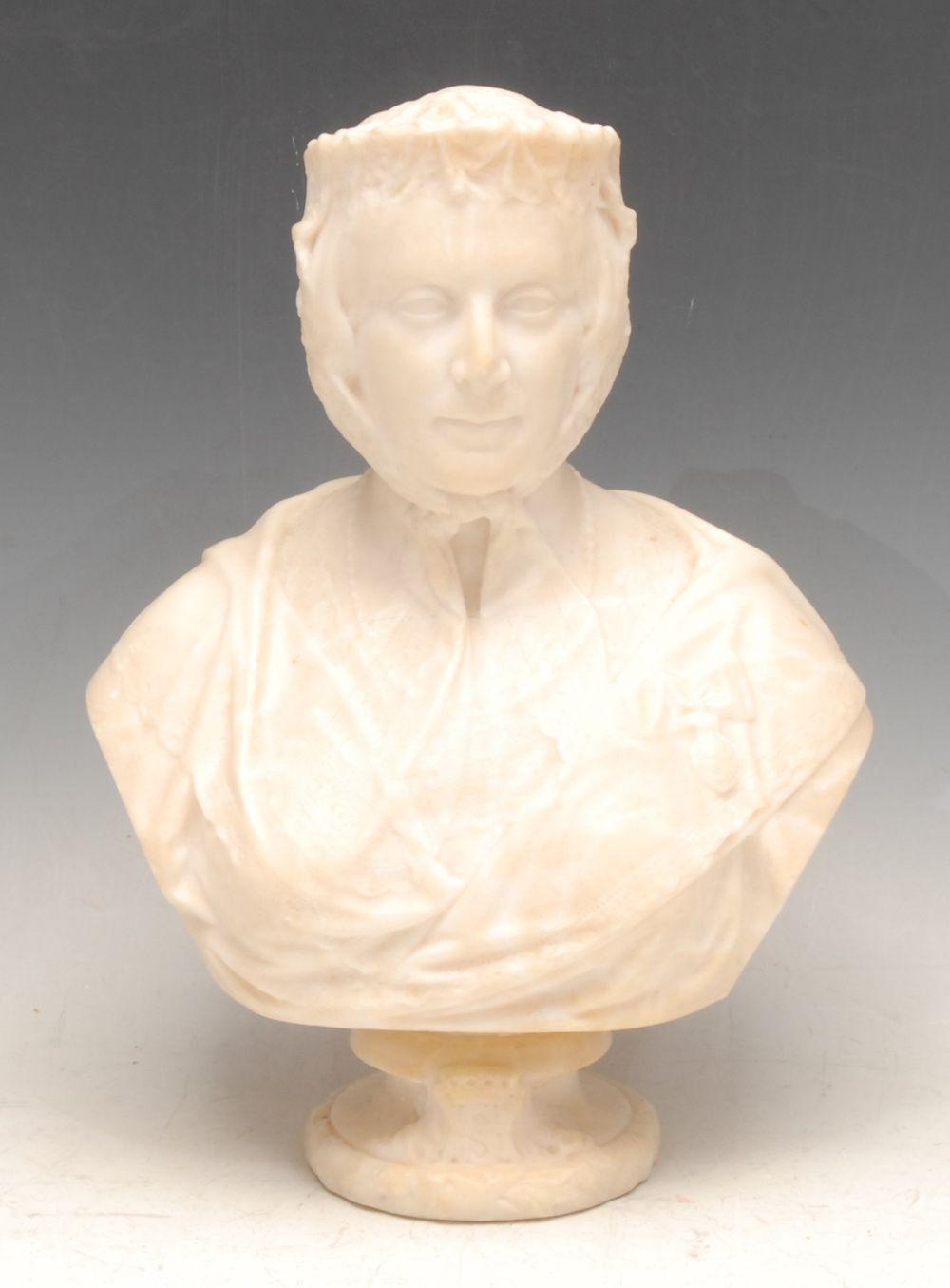 Matthew Noble comparable auction result: matthew noble 1817 1876 after an alabaster portrait bust harriet duchess of sutherland socle base inscribed to verso 24cm high