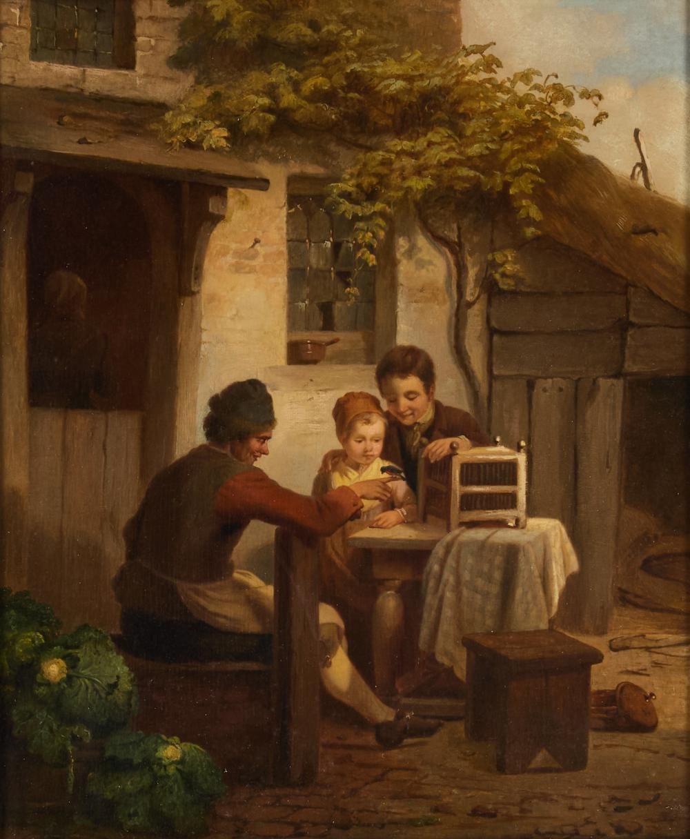 Jozef Geirnaert comparable auction result: jozef geirnaert belgian 1790 1859 the pet bird