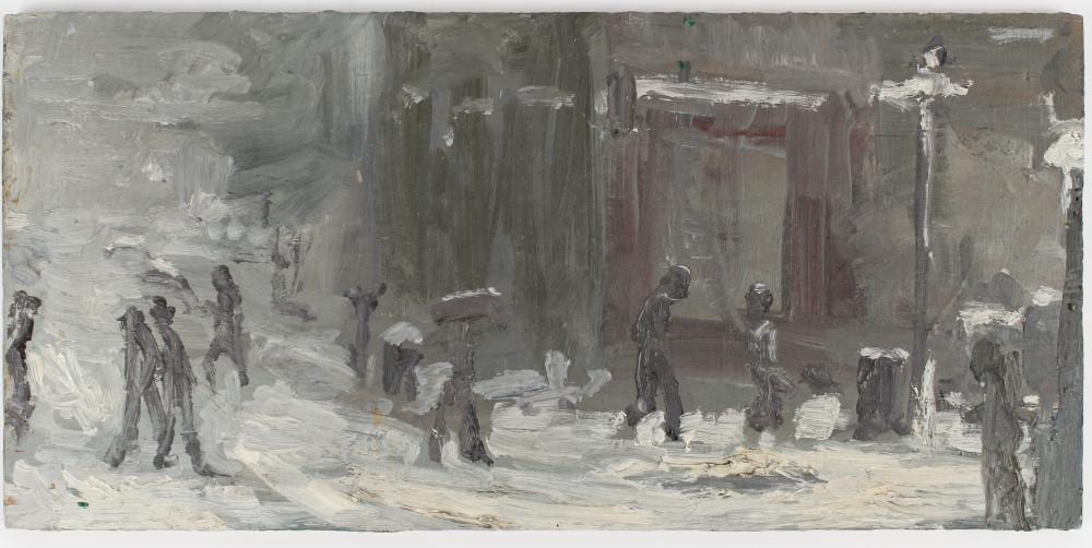 Matthew Radford comparable auction result: matthew radford british b 1953 new york city street scene oil on panel painting
