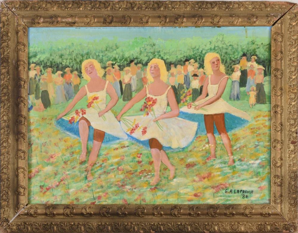 gloria laposka 1922 2015 spring dance · Casco Bay Auctions · 2024-10-12 Gloria Laposka comparable auction result: gloria laposka 1922 2015 spring dance